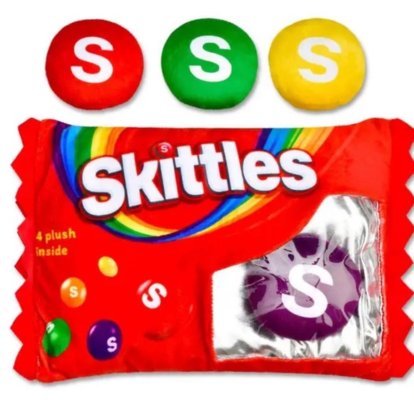 Skittles candy pillow with little candy pillows inside plush stuffed candy toy - Picture 1 of 4